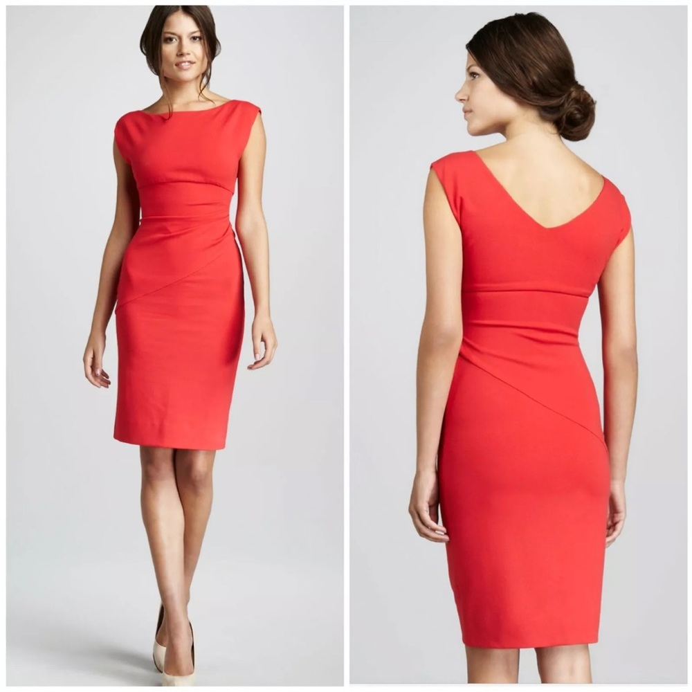 Diane von Furstenberg Jori Cap Red  Mini Dress Women Size 8
Wedding guest